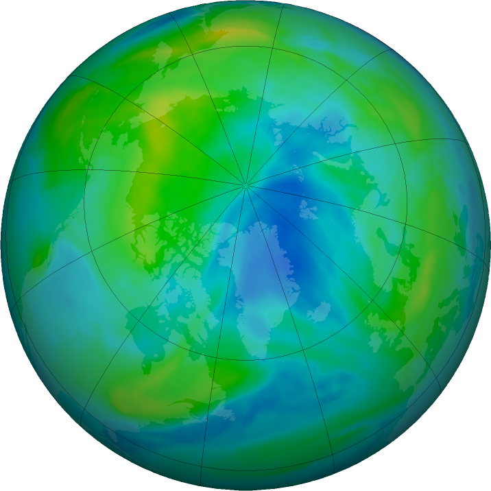 Arctic ozone map for 28 September 2022